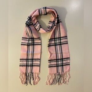 Pink Plaid Scarf